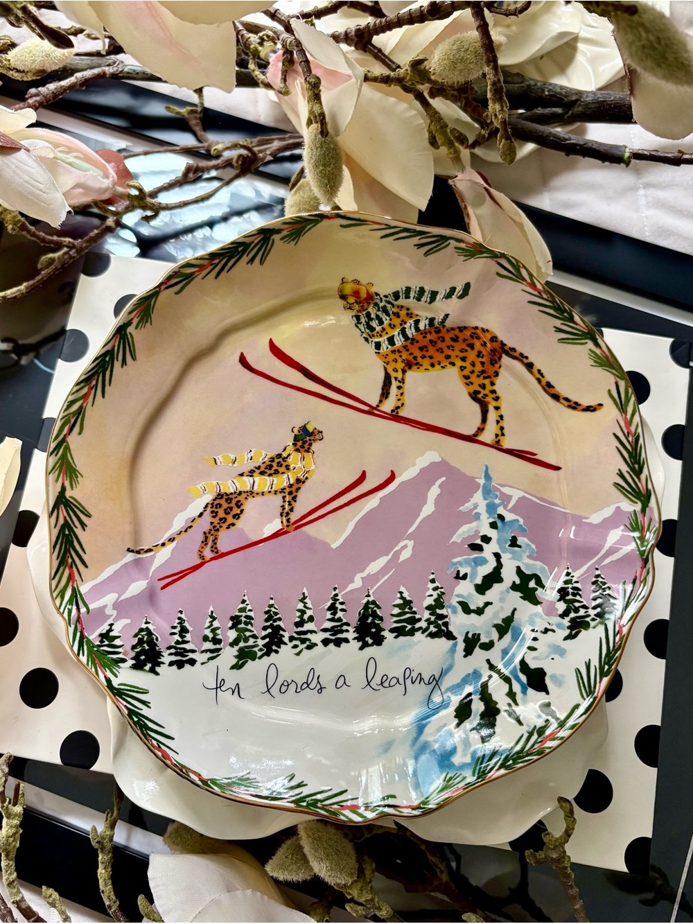 NWOT Anthropologie Inslee Fariss ten lords a leaping dessert 🧁 plate